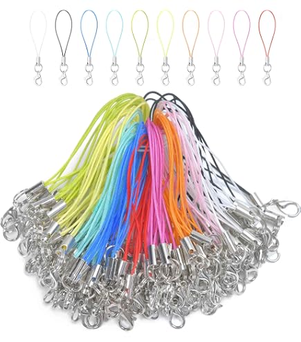 25 Pack Black Cell Phone Lanyard Straps – Detachable End For Keys & Thumb Drives