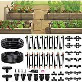 RAINPOINT Drip Irrigation System, Quick-Connect Garden Watering System Kit with Adjustable Emitters for Greenhouse, Garden Grid, Raised Bed, Potted Plant