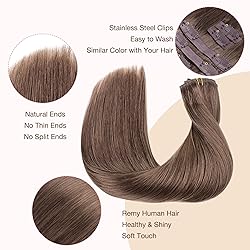 GOO GOO Clip in Hair Extensions Real Human