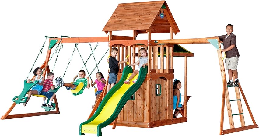 saratoga wooden swing set