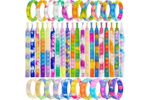 IERKEIE 120 Pcs Pop Bracelet Bubble Fidget Sensory Toys for Party Favors, Pop Keychain Bulk for Classroom Prizes, Easter Egg Basket Stuffers Christmas Valentine Gifts for Kids Students