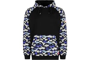 VATRENUS FR Hoodies for Men 7.5oz Cotton Camo Two-Tone Flame Resistant Pre-Washed Fire Retardant Welding Sweatshirt