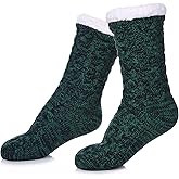 SDBING Women's Winter Super Soft Warm Cozy Fleece Lined Fuzzy Slipper Socks with Grippers