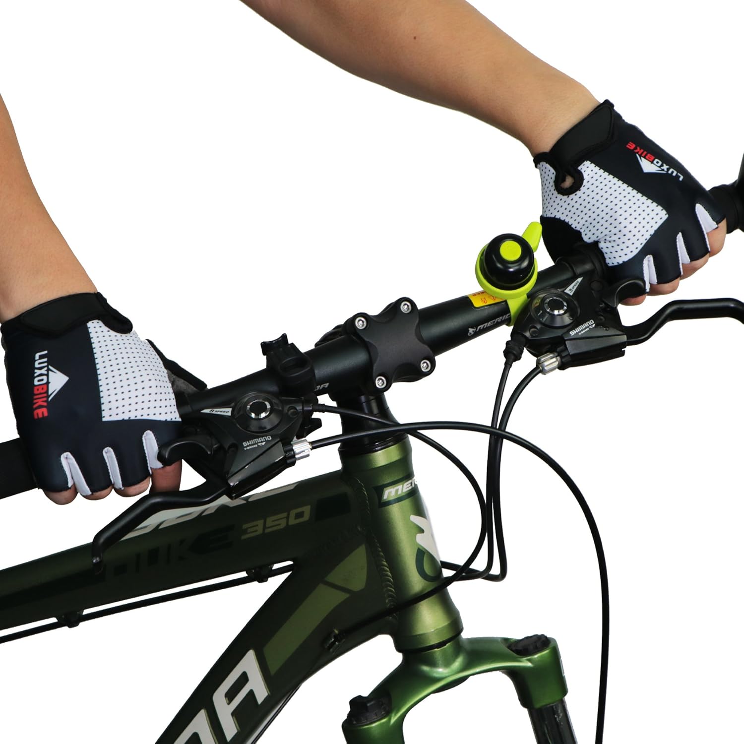 LuxoBike Cycling Gloves Bicycle Gloves Bicycling Gloves Mountain Bike Gloves – Anti Slip Shock Absorbing Padded Breathable Half Finger Short Sports Gloves Accessories for Men/Women: Clothing