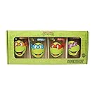 Silver Buffalo NT031P1 Nickelodeon Teenage Mutant Ninja Turtles Smiles Pint Glass Set, 4-Pack