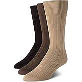 Calvin Klein Mens Dress Socks - 3 Pack Breathable Cotton Blend Patterned Crew Socks for Work, Business, and Formal Wear