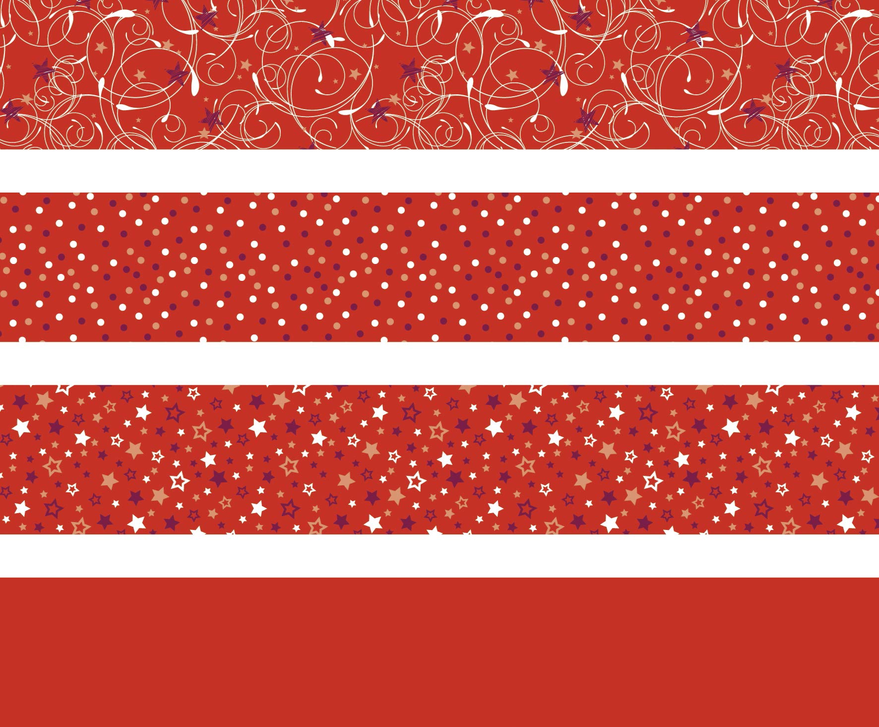 Heyda 204875537 Folding Strips Set for Froebel Stars 1 x 30 cm and 1.5 x 45 cm, 4 Designs Assorted in Two Different Sizes