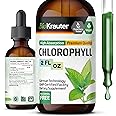 BIO KRAUTER Liquid Chlorophyll Drops - Cleanse & Immune Support - Internal Deodorant - Sodium Copper Chlorophyllin Extract Supplement - 2 fl oz