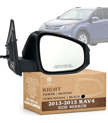 Left Passenger Side Power Mirror For Toyota RAV4 2013-2019 – Heated, LED Indicator, Primed Black