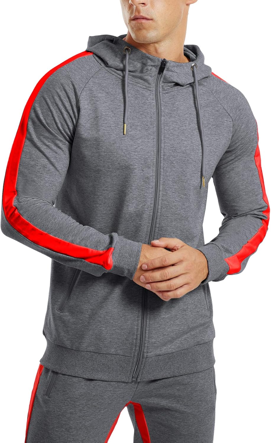 fitted workout hoodie