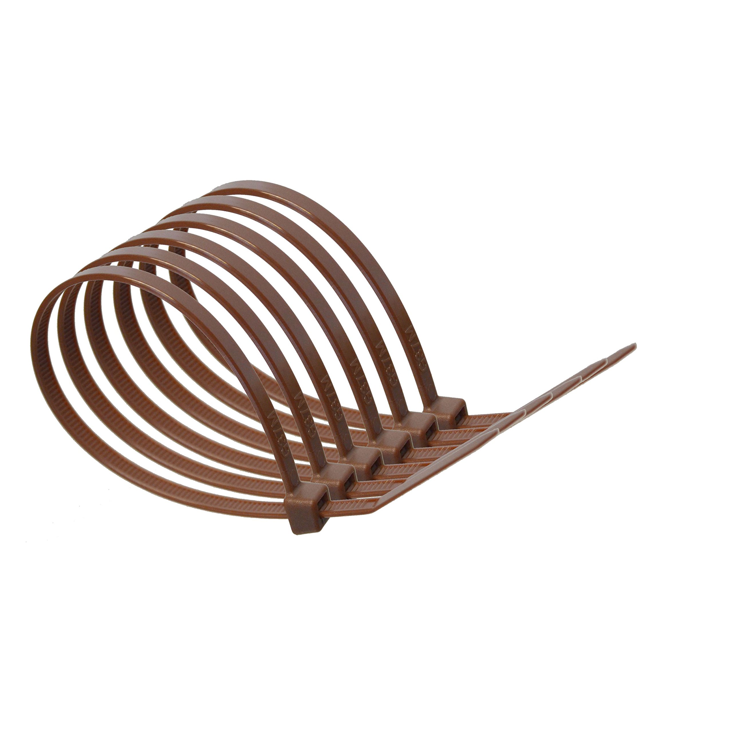 100mm x 2.5mm Brown Nylon Cable Ties (Pack of 10)