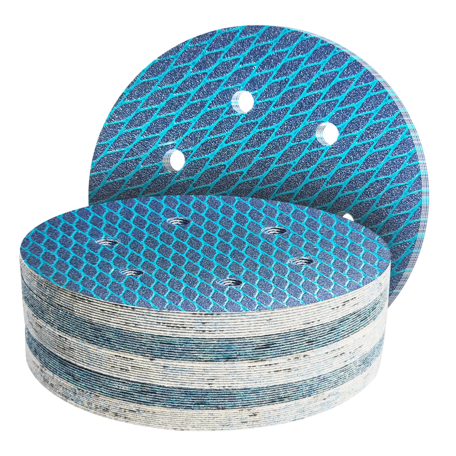 GZKTY 150mm Sanding Discs, 50 Pieces, 6 Holes, Grits 80, Diamond Shape, Reduce Blockage, for 6 Inch Orbital Sanders — image 1
