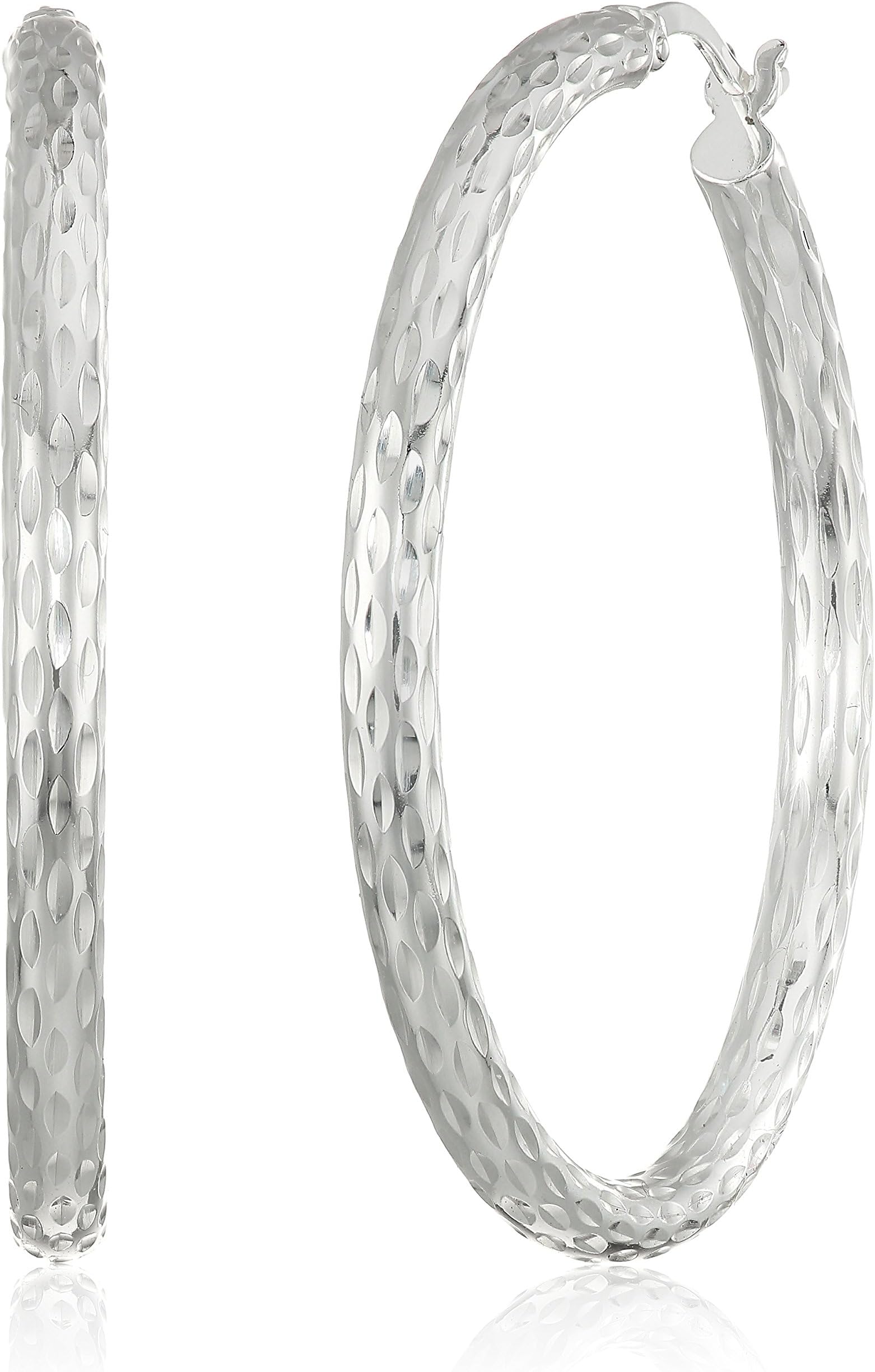 Argento Vivo 41mm DC Click Hoop Earrings