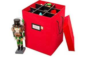 SANTA'S BAGS [16 Inch Tall Nutcracker and Figurine Collectibles Storage Boxes] - Large Ornament Bag for Holiday Decor Storage - Great for Storing 9 Carolers, Santa Figure, or Nut Cracker Ornaments