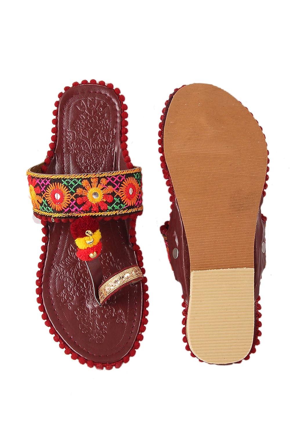 rajasthani jaipuri work kolhapuri partywear ethnic womens girls ladies selipper pur