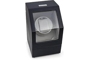 Heiden Watch Winder Single Watch Winders - Japanese Motor - AC Adapter Included - Can Run on Batteries - 12 Multiple Settings - Zero Magnetization Automatic Watch Winder for Rolex