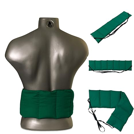 Faja térmica lumbar de semillas con siete compartimientos y cintas ...
