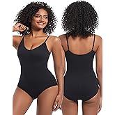 HUGINOCT Bodysuit Seamless Shapewear Tummy Control Women Body Shaper Sculpting Snatched Waist with Briefs