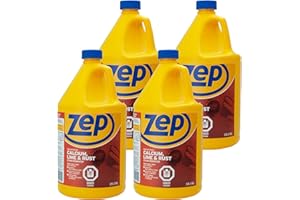 Zep Concentrated Calcium, Lime & Rust Stain Remover - 1 gal (Pack of 4) - A professional-grade acidic formula that removes to