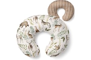 Pobibaby 1-Pack Premium Nursing Pillow Cover - Ultra Soft & Stretchy 96% Cotton, Breastfeeding Pillow Cover for Baby Boys and