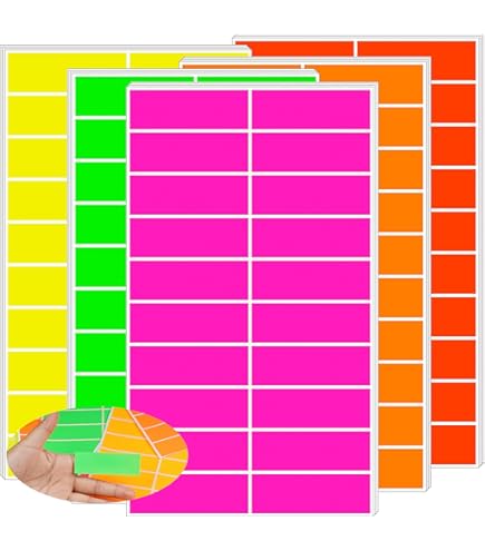 Oving Stickers (76 X 50 ) Rectangular Coloured Stickers Labels In - Foto 10