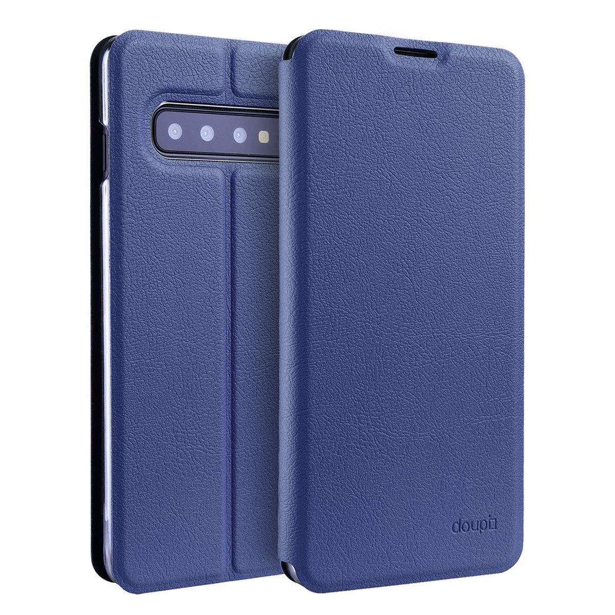 doupi Flip Cover for Samsung Galaxy S10, Magnet Protective Flip Case Book Style Screen Protector Stand, dark blue โ image 1