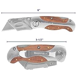 Sheffield 12115 Folding Utility Knife, Quick-Change
