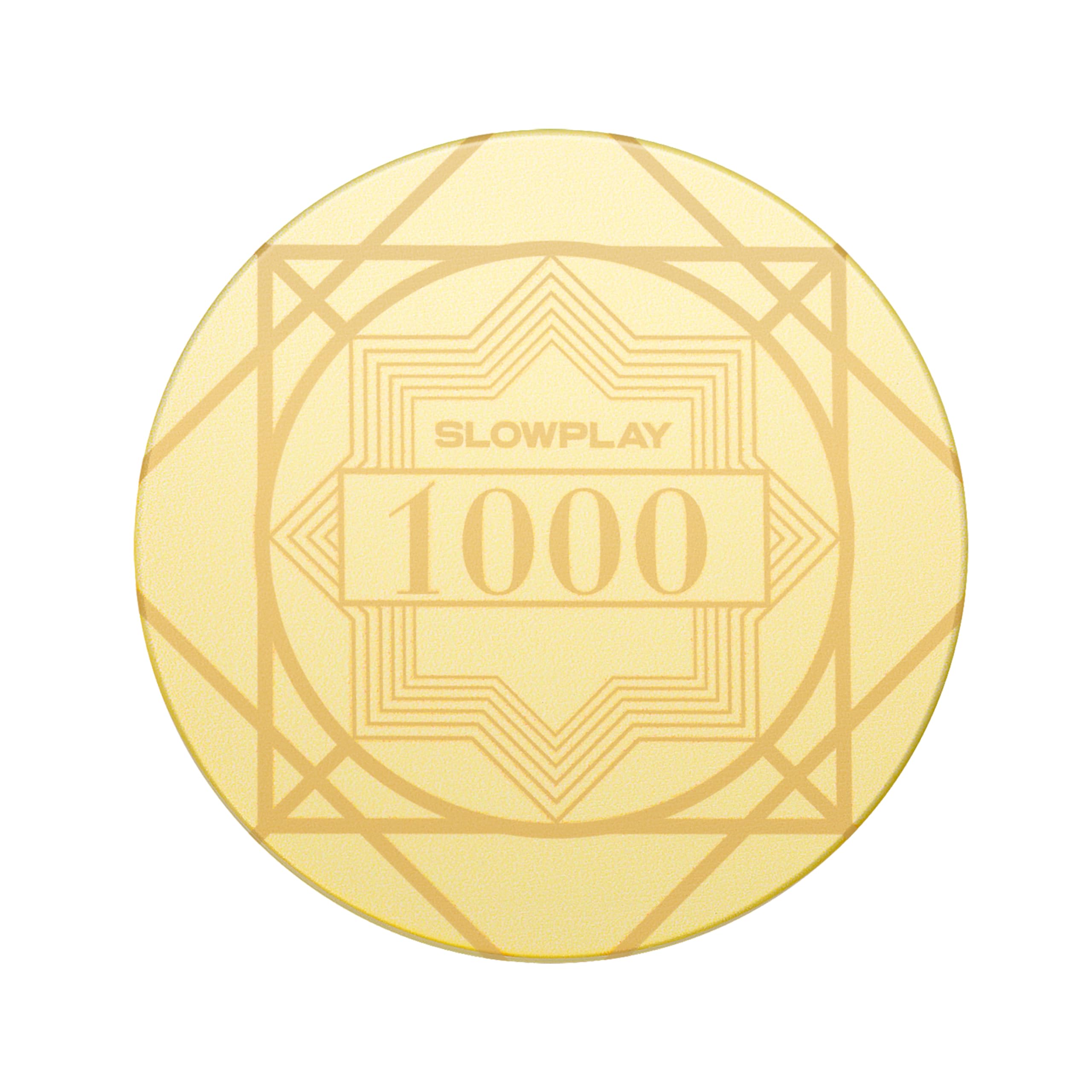 SLOWPLAY Nash Ceramic Poker Chips in Bulk, Casino Grade Ceramic 10-Gram Poker Chip for Texas Hold'em, 39mm Professional Chips Pack of 50 with Denomination of 1000