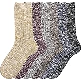 FITEXTREME Womens 6 pairs Winter Warm Socks - Thick Knit Thermal Crew Socks