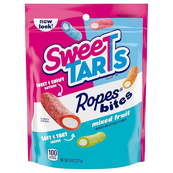 SWEETARTS ROPE BITES CANDY, MIXED FRUIT, 8 OUNCE...