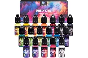 VIDAROSA VIDA ROSA Epoxy Resin Pigment-18 Color Liquid Highly Concentrated Epoxy Resin Paint, Resin Solid Colorant, Dye for Resin Crafts DIY, Resin Art Jewelry (10ml Each)