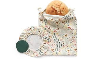 Esembly Sourdough Proofing Kit, Bread Storage Bag, Bread Proof Bowl Cover and Starter Cover - Reusable, Made with 100% TPU Wa