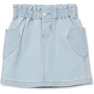 Lands' End Girls Paperbag Denim Skirt