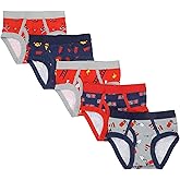 Bioworld Trucks Toddler Boys Cotton Briefs With Pouch (5 Pack)