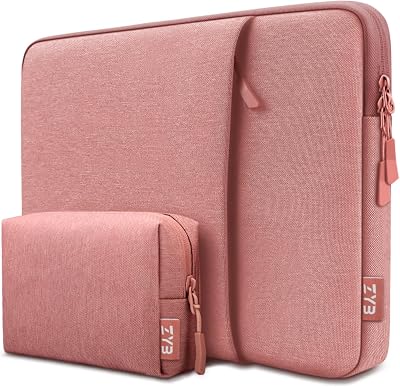 ZYB 14 Inch Laptop Sleeve Waterproof Shockproof Case Pink 14-14.1''