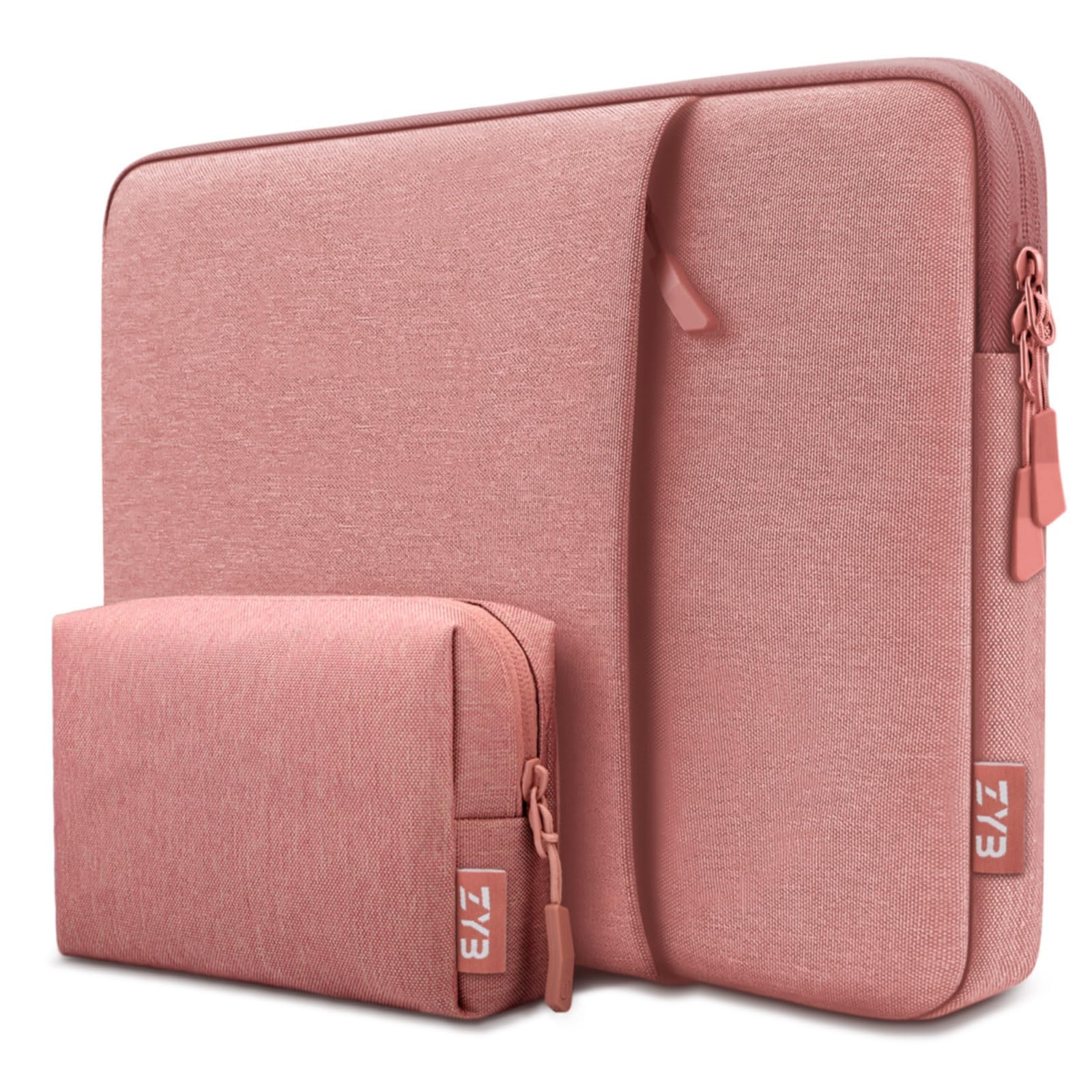 ZYB Laptop Sleeve 14 Inch, Waterproof Shockproof 14 Inch Laptop Case for 14" Notebook Lenovo Thinkpad IdeaPad, MacBook Air 15.3 2026-2023 M5 M4 M3 M2, 14" HP Dell Acer Chromebook Mac Pro 15-Pink — image 1