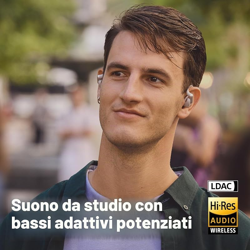 Sense Pro Cuffie Open-Ear True Wireless, Grigio