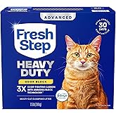 Fresh Step Advanced Heavy Duty Multi Cat Clumping Cat Litter, 17.5 lb. | Heavy Duty, Odor Control, 3X Odor-Eliminating Carbon, Ammonia Block Technology, Compatible with Most Auto Litter Boxes