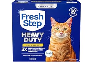 Fresh Step Heavy Duty Odor Block Advanced Multi Cat Clumping Litter with Febreze, 17.5 lb (Package May Vary)