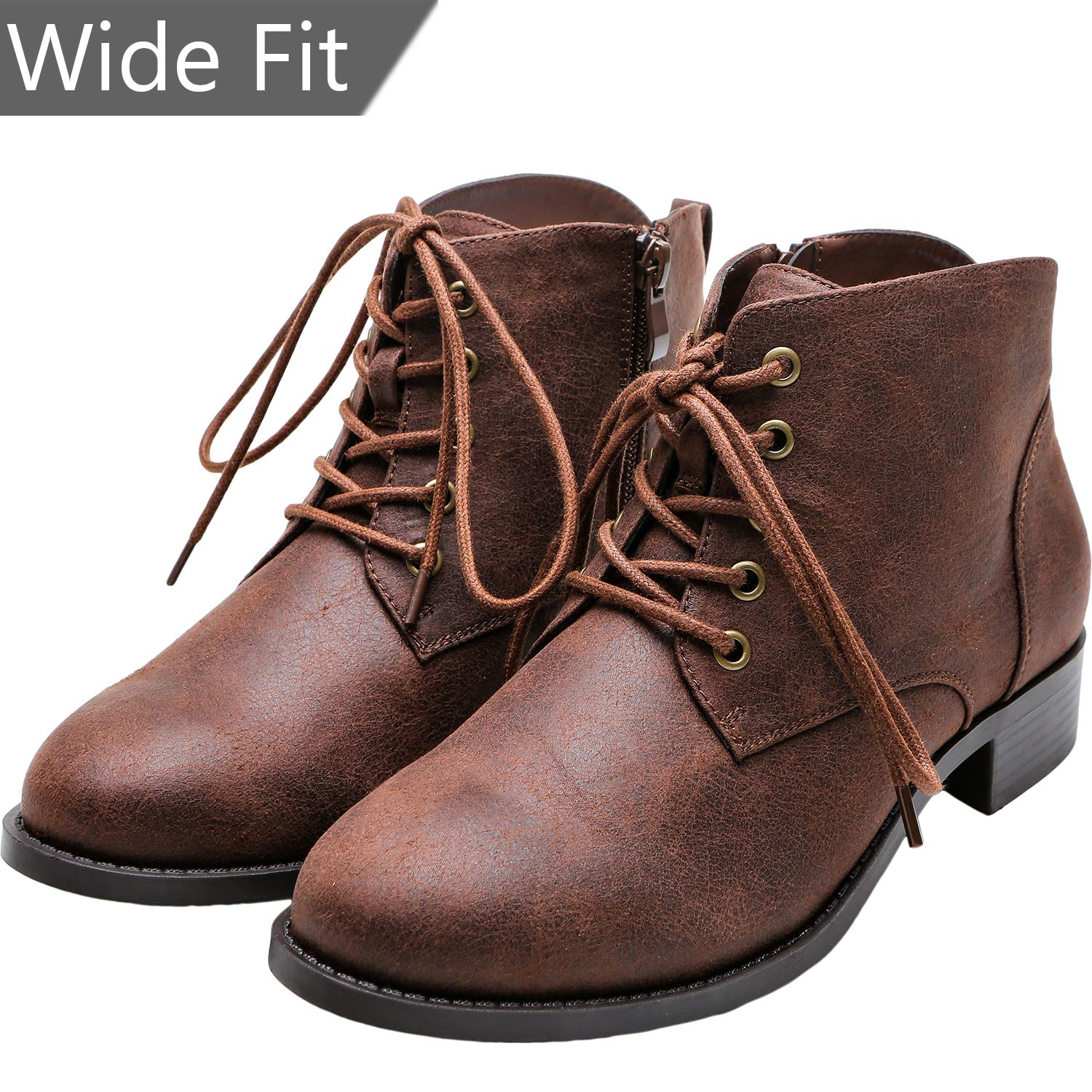 womens wide width lace up boots