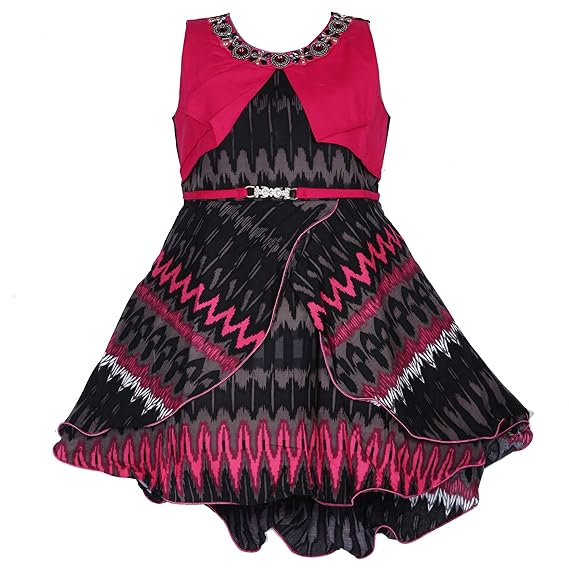 girls black cotton dress