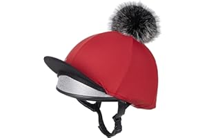 LeMieux Pom Pom Horse Riding Hat Silk with 4 Way Stretch Fabric Coordinates with Base Layers & Saddle Pads - Equestrian Headgear
