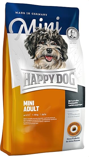 Amazon Co Jp Happy Dog ハッピードッグ ミニ アダルト 小型犬 成犬用 グルテンフリー 無添加 ヒューマングレード ドイツ製 ドッグフード 小粒 1kg ペット用品