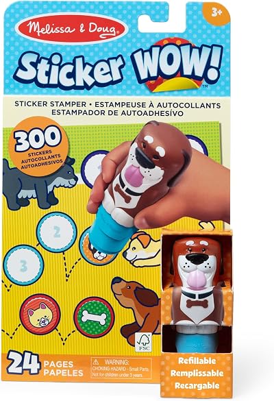 Melissa & Doug Sticker WOW 24-Page Pad & Sticker Stamper Dog