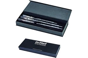 da Vinci Brushes 4250DV Watercolor Brush Set, Quill Size 2, Slant Size 10, Oval Size 12, Black 3 Each
