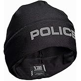 13FA Police Utility Beanie - USA Patriotic Gear - Poly-Spandex Blend for Stretch-Fit Comfort - Unisex Hi-Vis Winter Hat