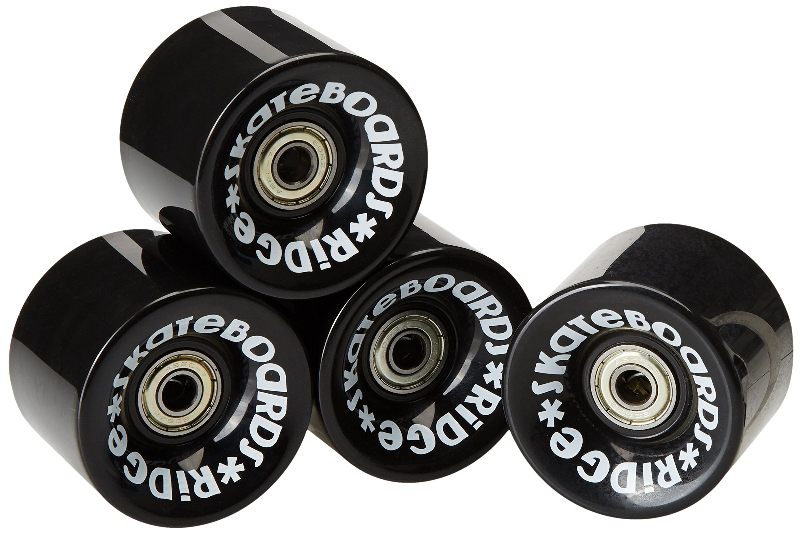Ridge Skateboards Unisex's Parts: 59mm Cruiser Skateboard Wheels, Black, 59 mm, R-LOGO-CW