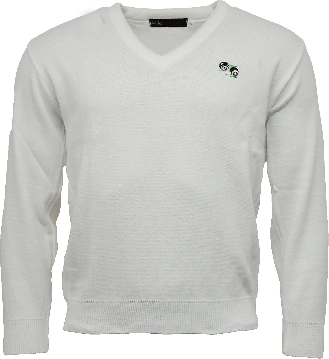 mens white bowling jumpers