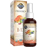 Garden of Life Organics B12 Vitamin - Whole Food B-12 for Metabolism and Energy, Raspberry, 2oz Liquid