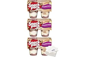 BAY AREA MARKETPLACE Snack Pack Pudding Cups, Pack of 12 Cups (Chocolate Vanilla)
